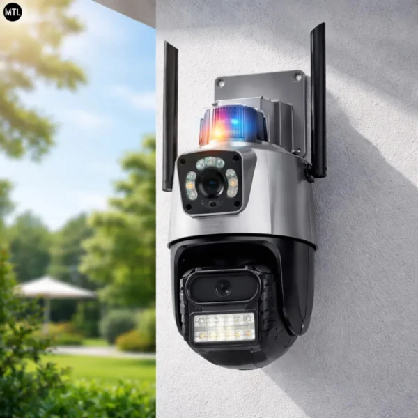 Cámara de Seguridad Dual Exterior con WiFi