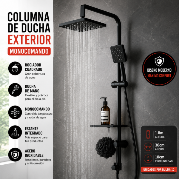 Ducha exterior monocomando